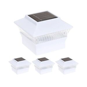 Greenlighting 7 Pack Post Cap Solar Powered Outdoor Lights 5x5 PVC/Vinyl Posts